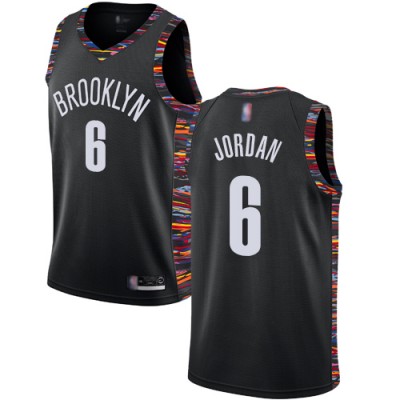 NikeBrooklyn Nets #6 DeAndre Jordan Black Youth NBA Swingman City Edition 201819 Jersey